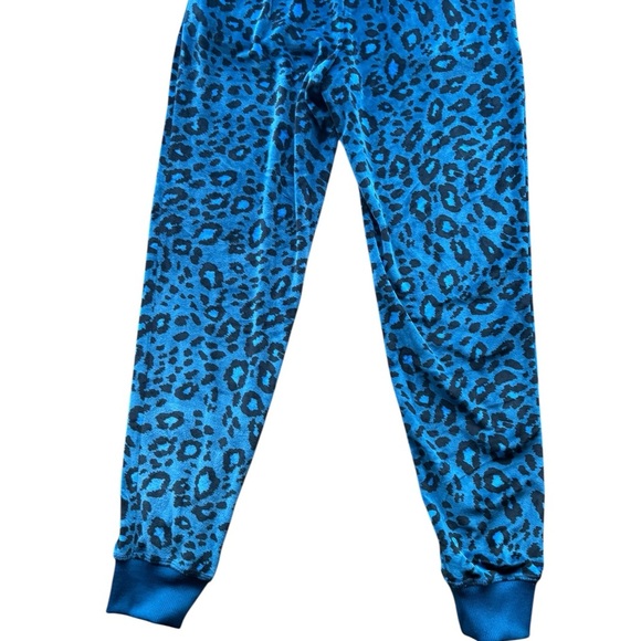 Cozy Blue Pajama Bottoms with Ribbed Cuffs - Picture 1 of 6